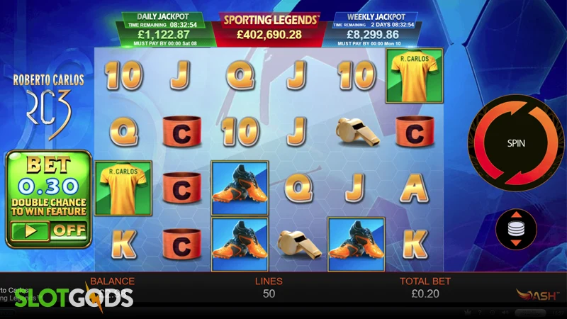 Roberto Carlos: Sporting Legends Slot - Screenshot 