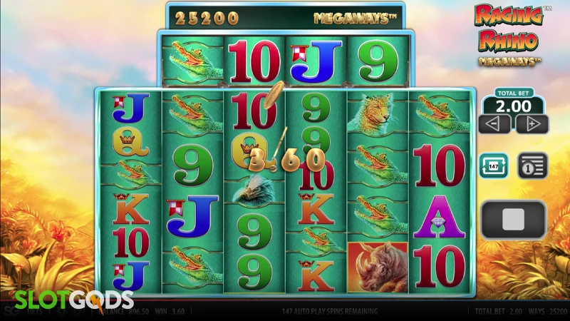 Raging Rhino Megaways Slot - Screenshot 