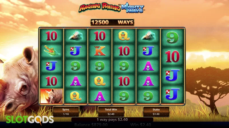 Raging Rhino Mighty Ways Slot - Screenshot 3