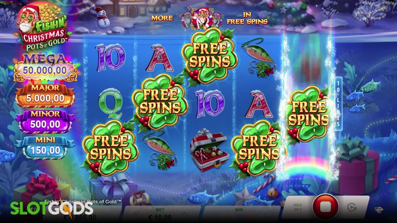 Fishin' Christmas Pots of Gold Slot - Screenshot 2
