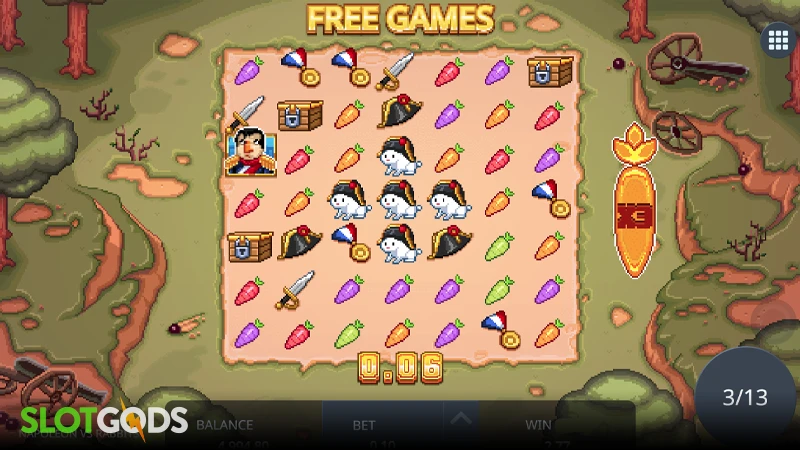 Napoleon vs Rabbits Slot - Screenshot 3