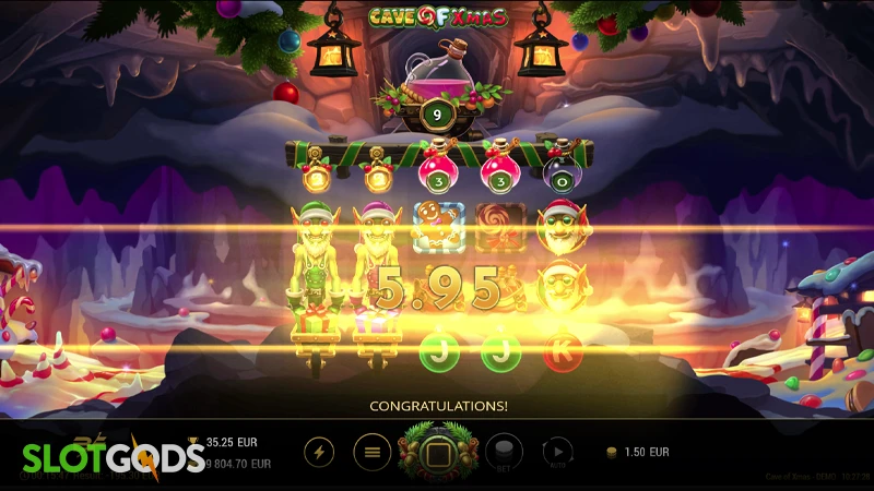 Cave of Xmas Slot - Screenshot 3
