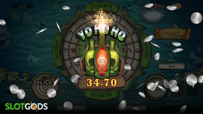 Blackbeards SuperSlice Rings Slot - Screenshot 4