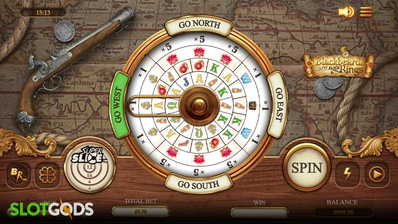 Blackbeards SuperSlice Rings Slot - Screenshot 