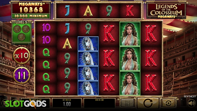 Legends of the Colosseum Megaways Slot - Screenshot 2
