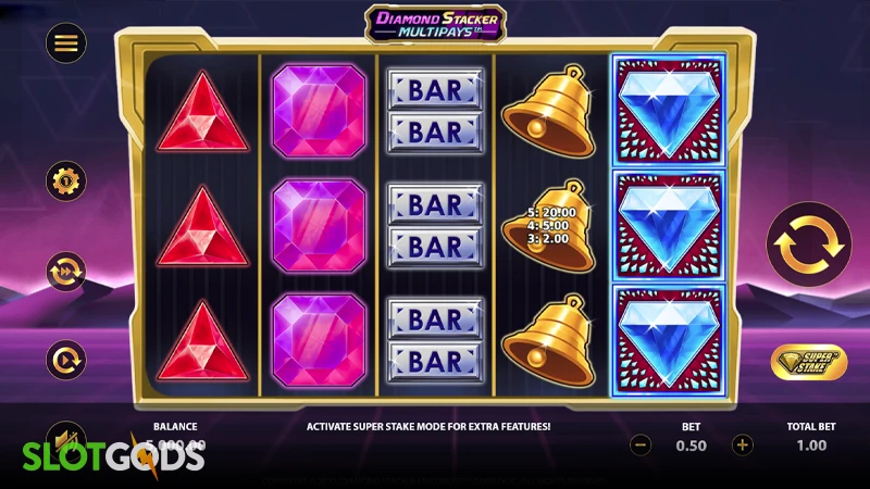 Diamond Stacker Multipays Slot - Screenshot 