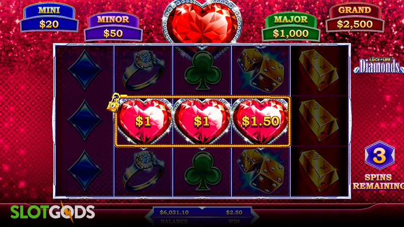 Lock It Link Diamonds Slot - Screenshot 3