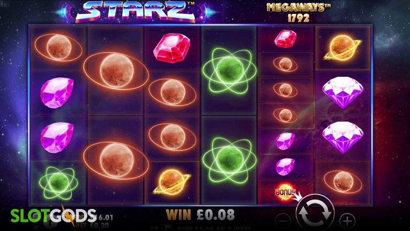 Starz Megaways Slot - Screenshot 2
