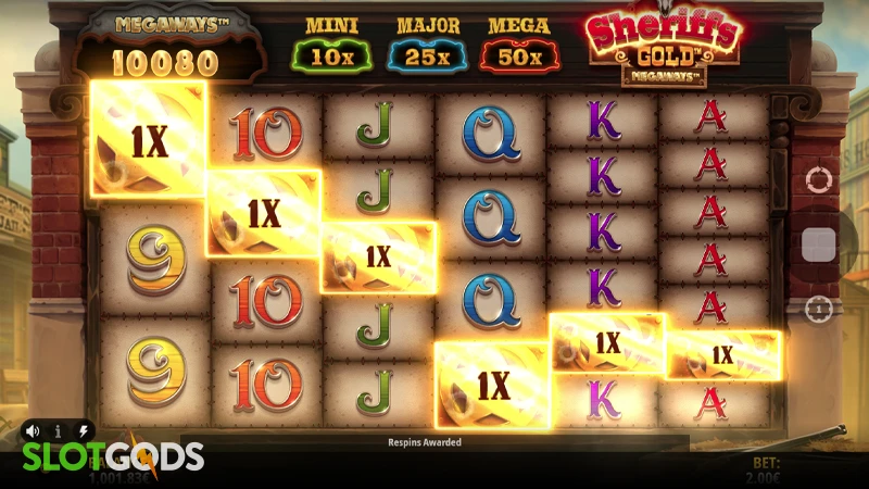 Sheriff's Gold Megaways Slot - Screenshot 2