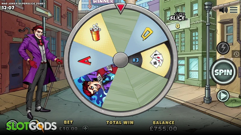 Mad Joker Zones SuperSlice Slot - Screenshot 