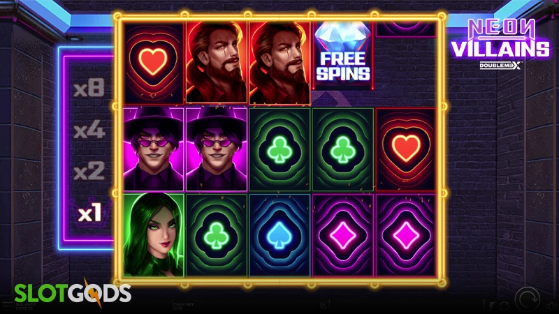 Neon Villains DoubleMax Slot - Screenshot 