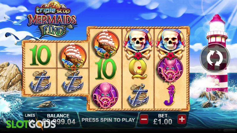 Triple Stop Mermaids Find Slot - Screenshot 