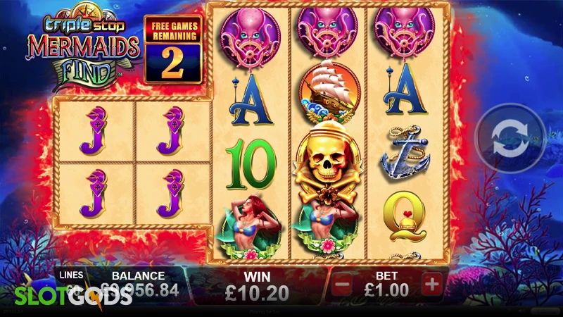 Triple Stop Mermaids Find Slot - Screenshot 3