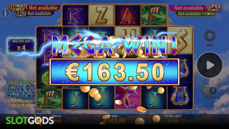 Age of the Gods: King of Olympus Megaways Slot - Screenshot 4