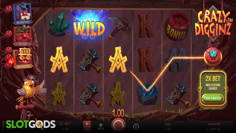 Crazy Digginz: It's all Mine Slot - Screenshot 2