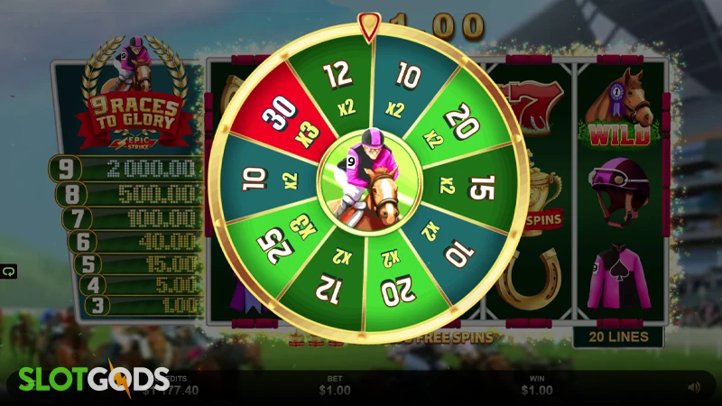 9 Races to Glory Slot - Screenshot 2