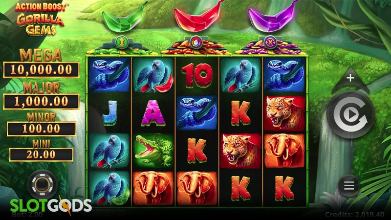 Action Boost Gorilla Gems Slot - Screenshot 