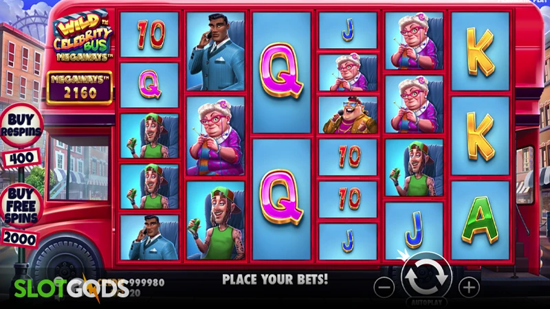 Wild Celebrity Bus Megaways Slot - Screenshot 