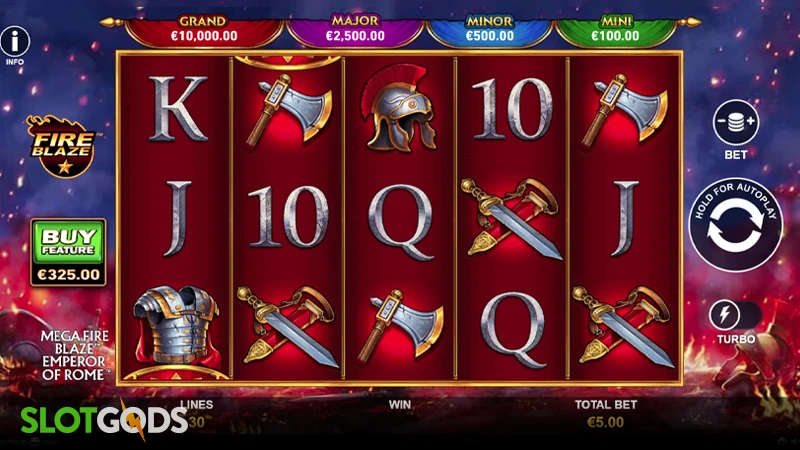 Emperor of Rome Mega Fire Blaze Slot - Screenshot 