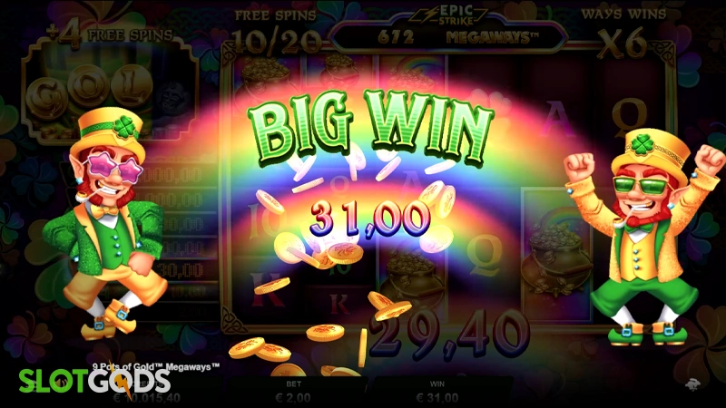 9 Pots of Gold Megaways Slot - Screenshot 2