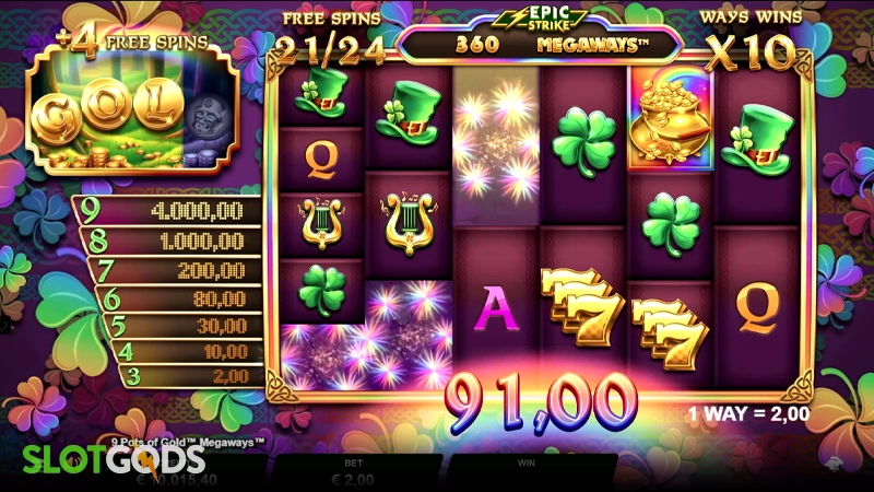 9 Pots of Gold Megaways Slot - Screenshot 3