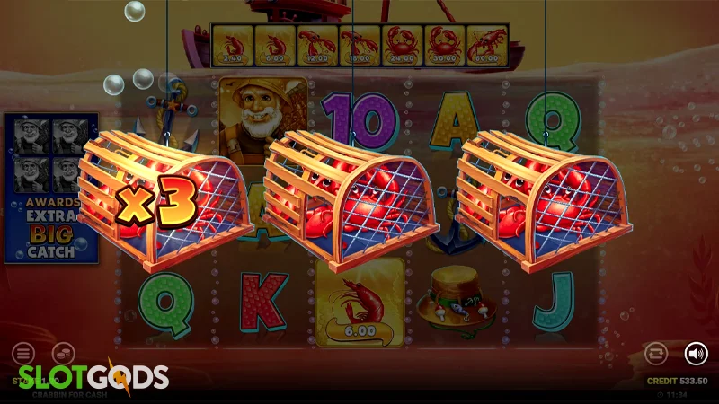 Crabbin' For Cash Extra Big Catch Slot - Screenshot 2