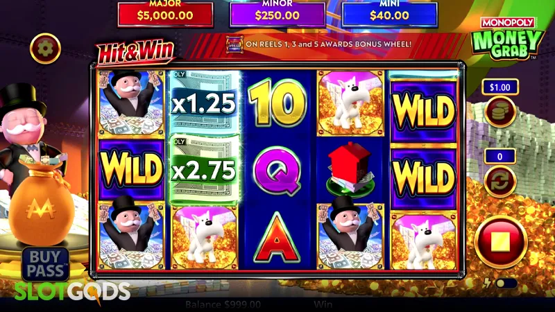 Monopoly Money Grab Slot - Screenshot 