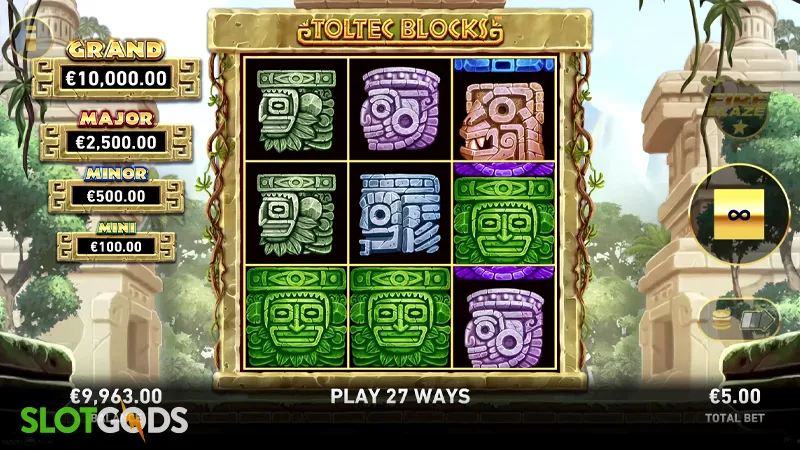 Fire Blaze: Toltec Blocks Slot - Screenshot 