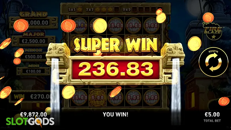 Fire Blaze: Toltec Blocks Slot - Screenshot 4