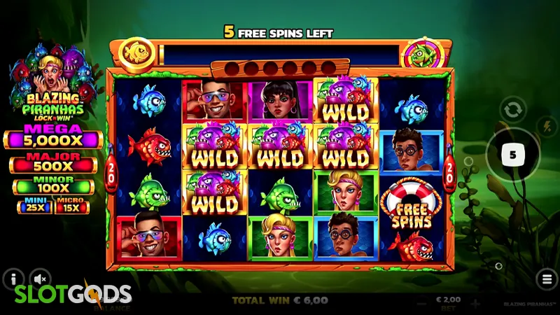 Blazing Piranhas LockNWin Slot - Screenshot 3