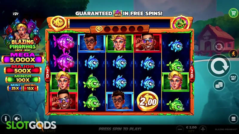 Blazing Piranhas LockNWin Slot - Screenshot 