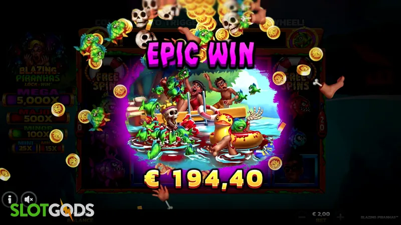Blazing Piranhas LockNWin Slot - Screenshot 4