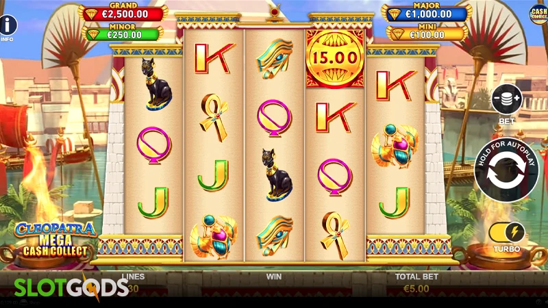 Cleopatra Mega Cash Collect Slot - Screenshot 