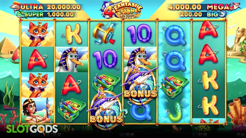 4 Fantastic Fish in Egypt Slot - Screenshot 2