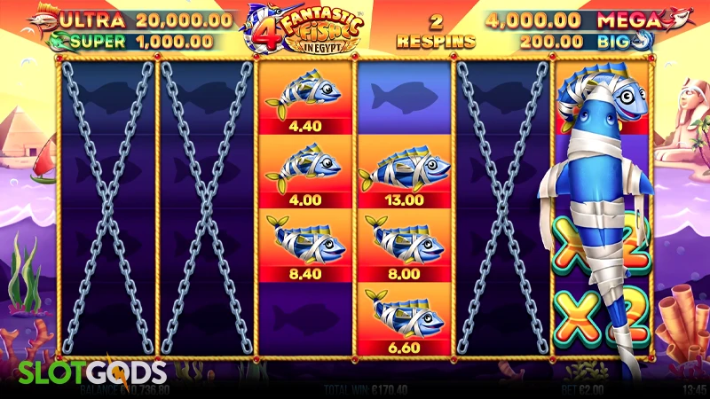 4 Fantastic Fish in Egypt Slot - Screenshot 3