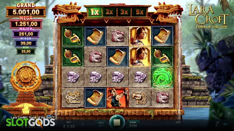 Lara Croft: Tomb of the Sun Slot - Screenshot 