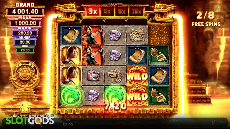 Lara Croft: Tomb of the Sun Slot - Screenshot 2