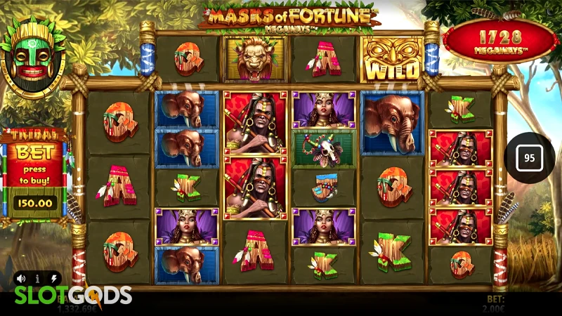 Masks of Fortune Megaways Slot - Screenshot 