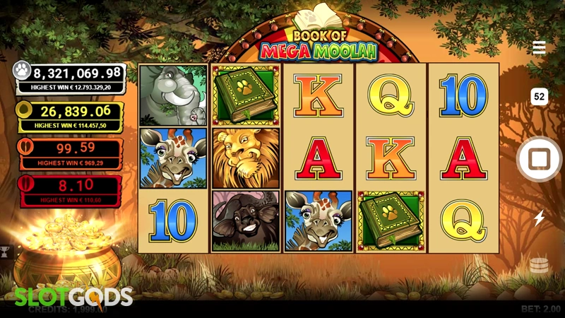 Book of Mega Moolah Slot - Screenshot 