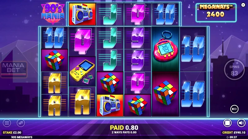 90's Mania Megaways Slot - Screenshot 