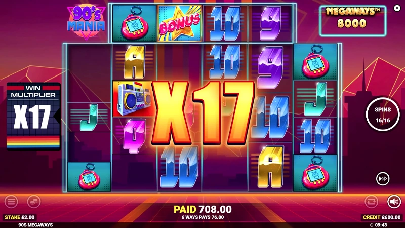 90's Mania Megaways Slot - Screenshot 4