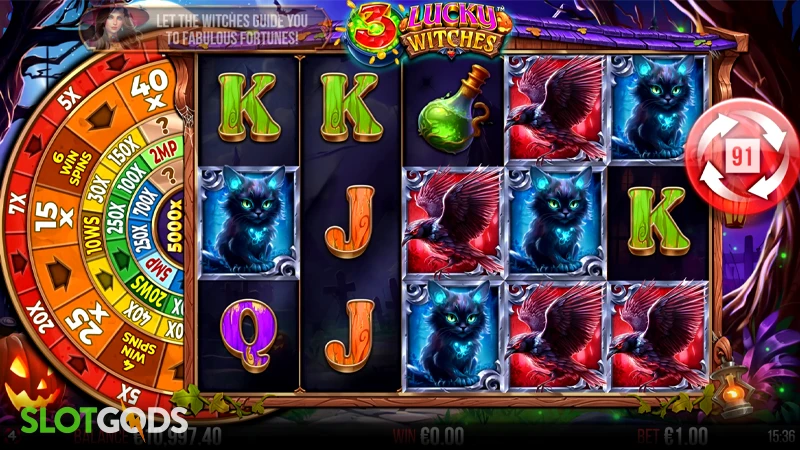 3 Lucky Witches Slot - Screenshot 