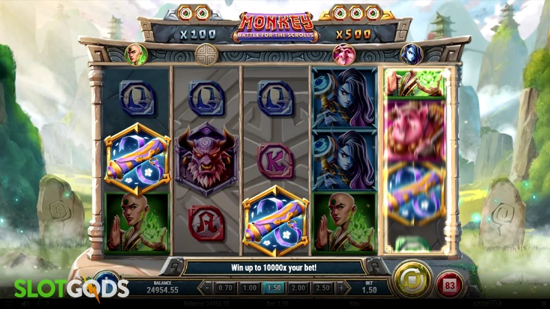 Monkey: Battle for the Scrolls Slot - Screenshot 2