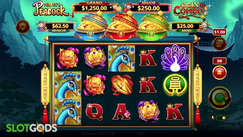 Perfect Peacock Coin Combo Slot - Screenshot 