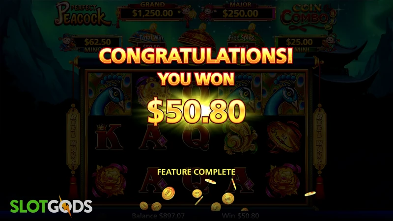 Perfect Peacock Coin Combo Slot - Screenshot 4