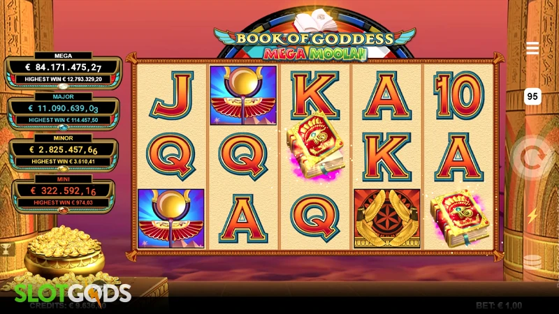 Book of Goddess Mega Moolah Slot - Screenshot 