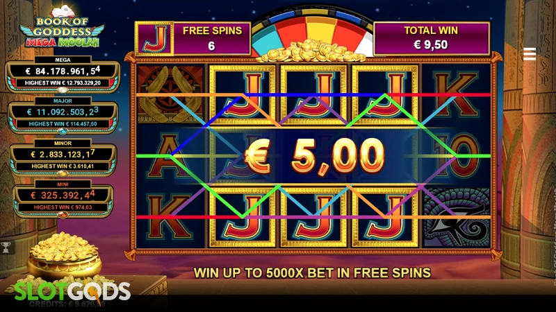 Book of Goddess Mega Moolah Slot - Screenshot 4