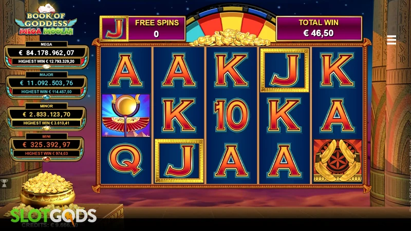 Book of Goddess Mega Moolah Slot - Screenshot 3