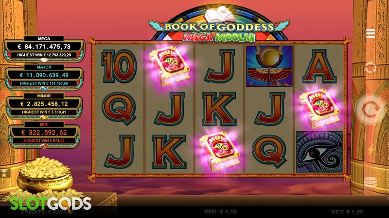 Book of Goddess Mega Moolah Slot - Screenshot 2