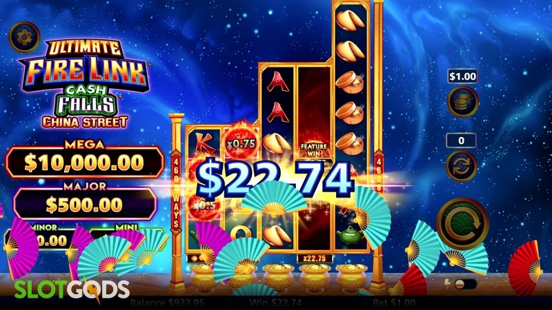 Ultimate Fire Link Cash Falls China Street Slot - Screenshot 4